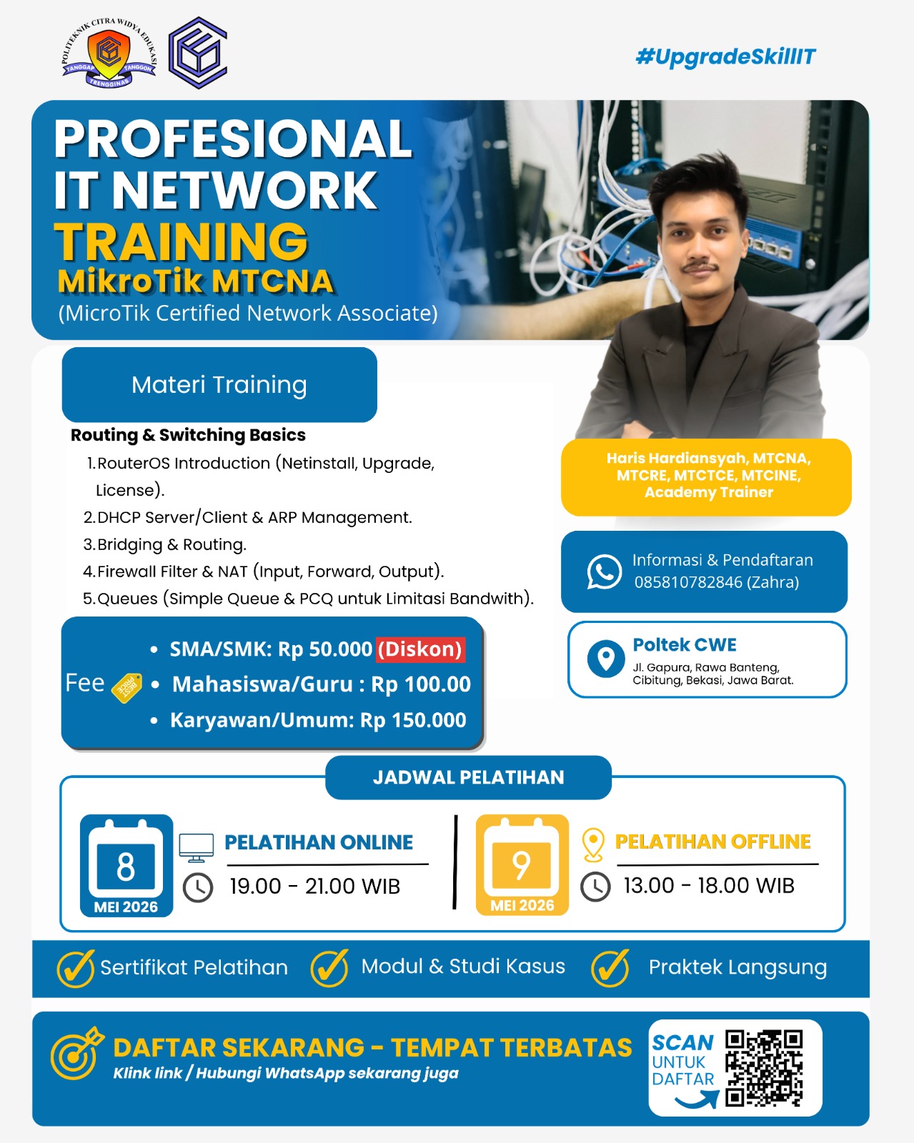 PROFESIONAL IT NETWORK TRAINING – MikroTik MTCNA (MicroTik Certified Network Associate)